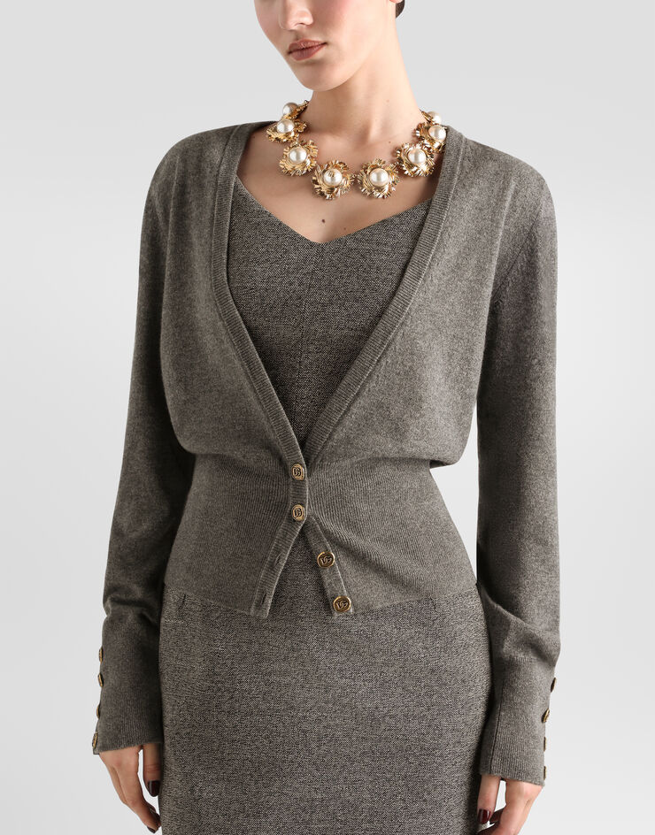 Dolce & Gabbana Cashmere cardigan Dolce & Gabbana Cashmere cardigan Grey FXVFKTJBW2G