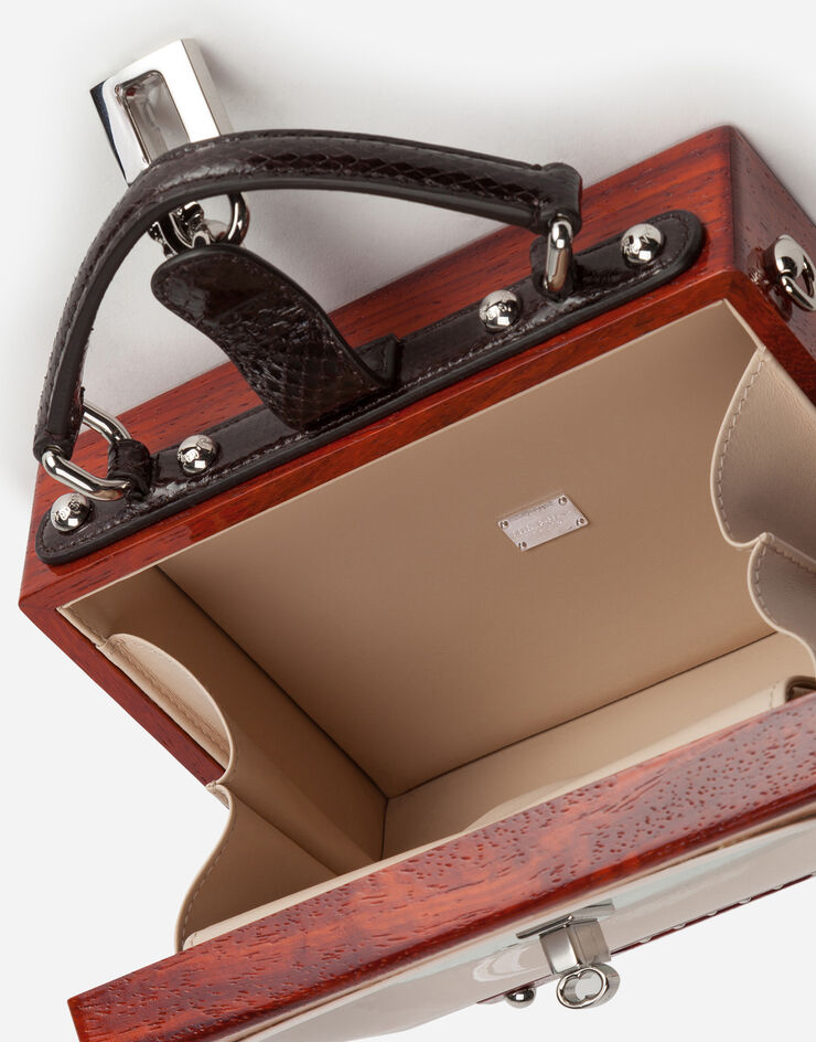 Dolce & Gabbana Tv Dolce Box bag in hand-painted wood Multicolor BB5970A8H08