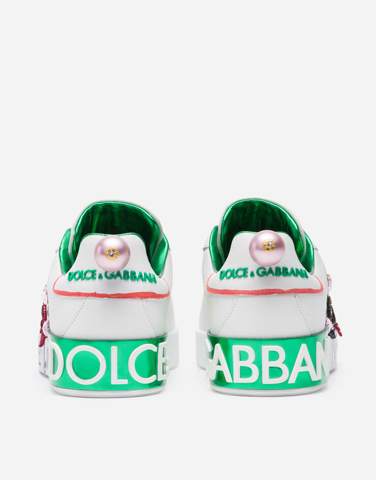 Dolce & Gabbana Portofino sneakers in nappa calfskin with patch and embroidery РАЗНОЦВЕТНЫЙ CK1544AX169