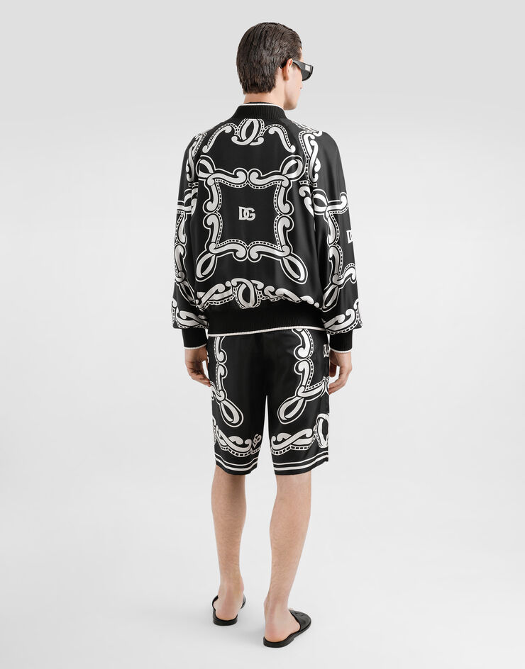 Dolce & Gabbana Bermudas aus Seide Bandana-Print Drucken GV37ATHI1WF