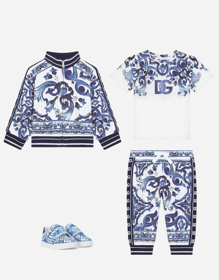 Dolce&Gabbana 마욜리카 프린트 포르토피노 라이트 스니커즈 멀티 컬러 DN0143AD466