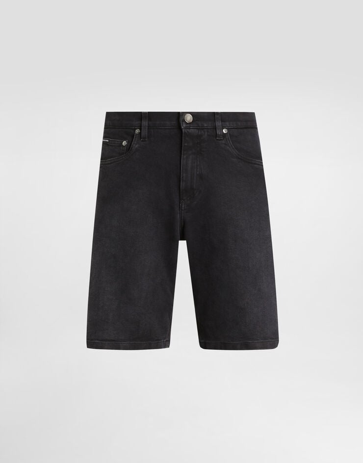 Dolce & Gabbana Bermuda en denim stretch gris lavé Multicolore GWNXADG8HW4