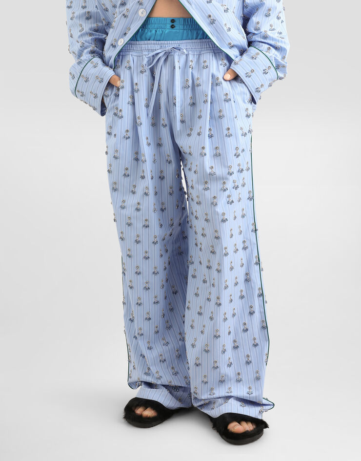 Dolce & Gabbana Vanity trousers with embroidery Multicolor GP1N9ZGK174