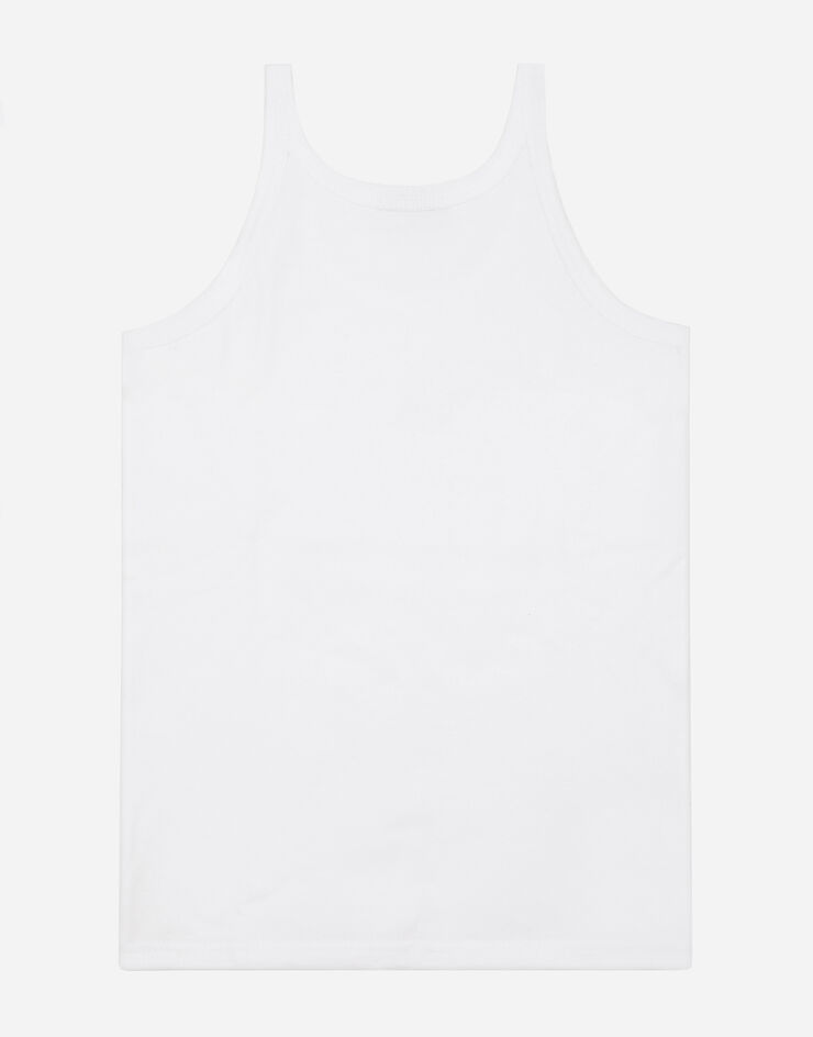 Dolce & Gabbana Short-sleeved jersey vest two-pack White L4J702G7OCU