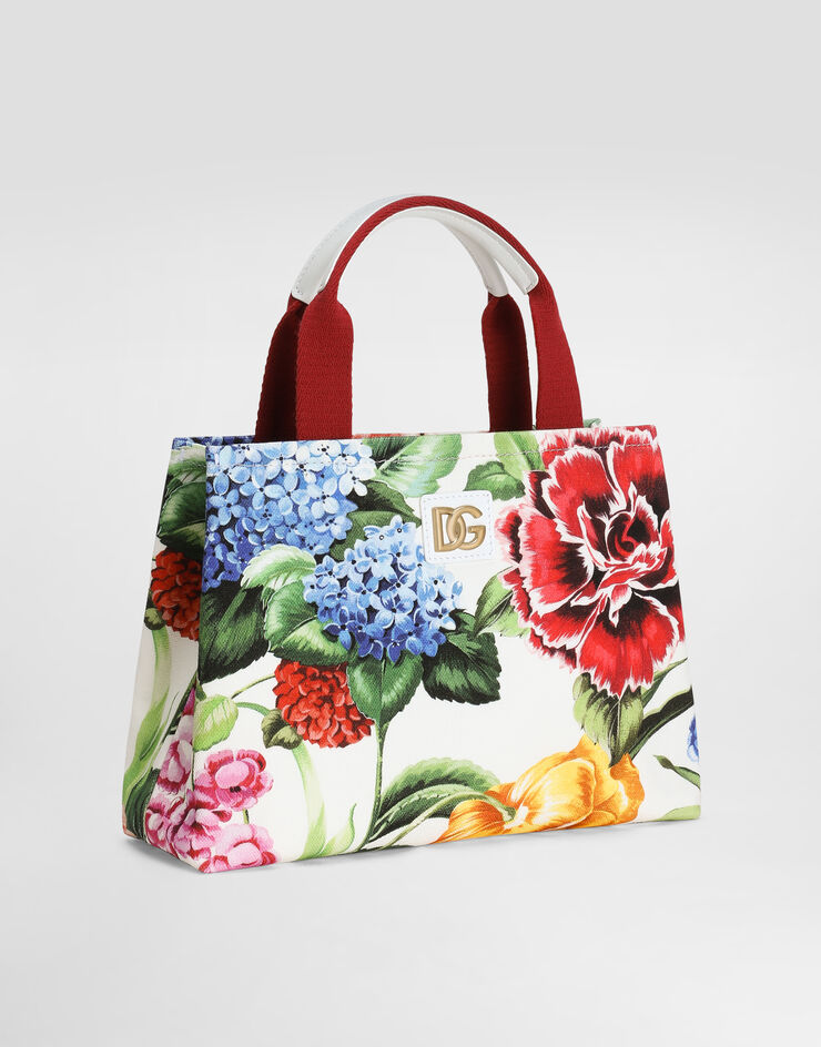 Dolce & Gabbana Canvas handbag with floral print Print EB0116A6571