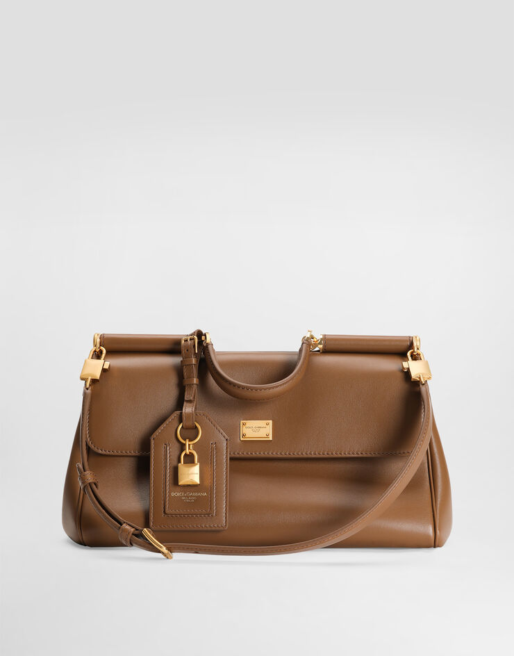Dolce & Gabbana My Sicily handbag in plongé calfskin Brown BB7782B7321