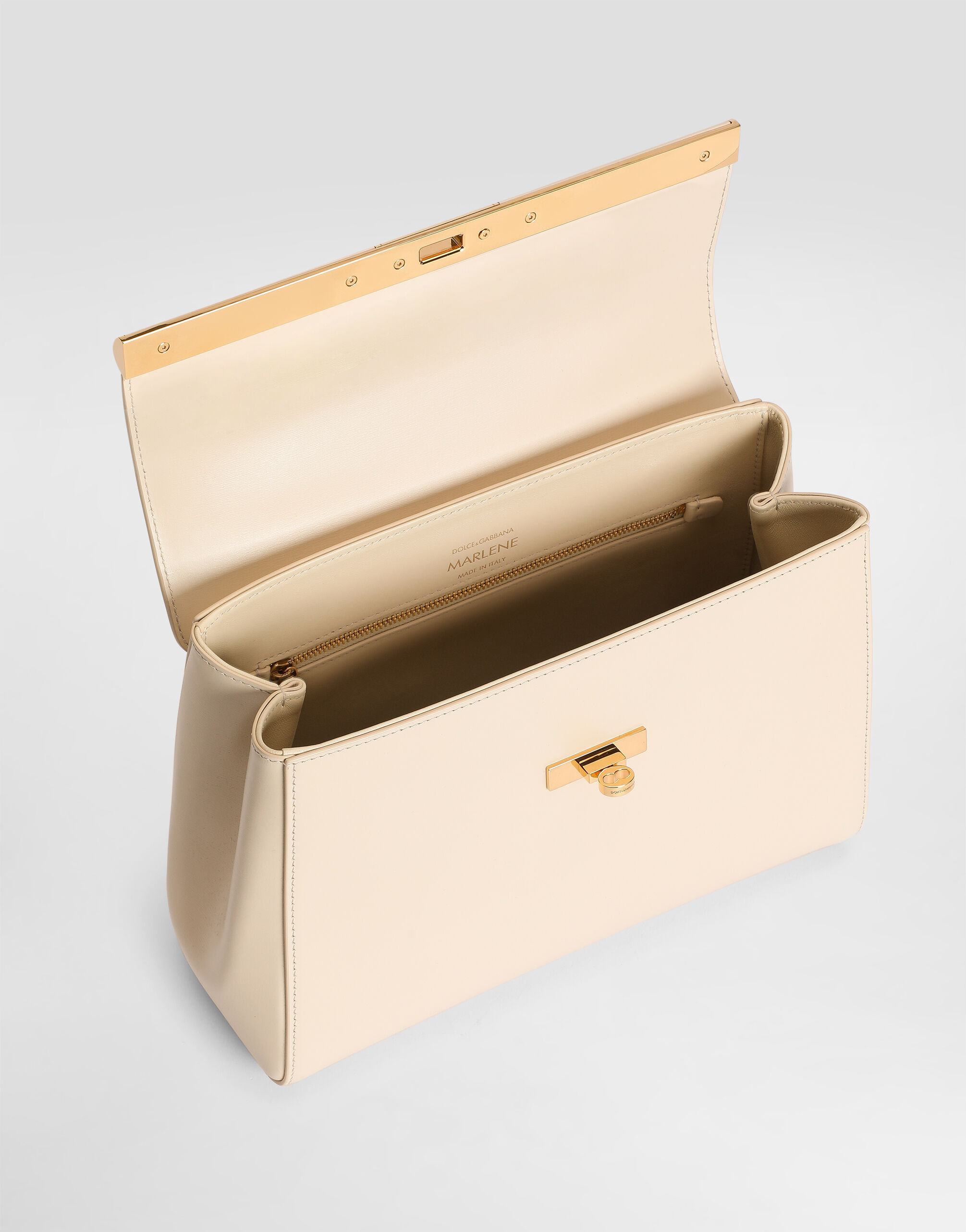Marlene handbag in palmellato calfskin in White for Women
