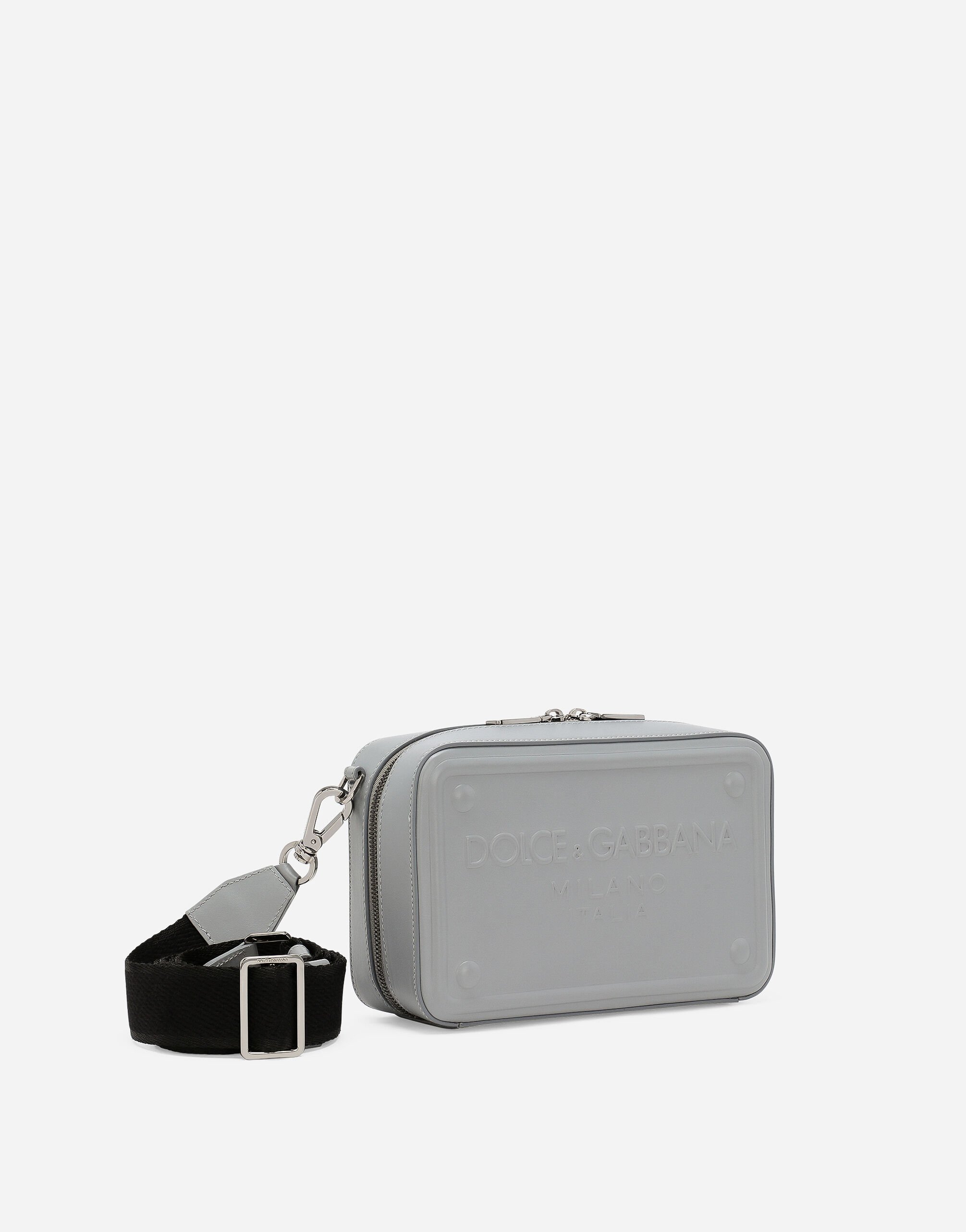 Bolso bandolera en piel de becerro en Gris de Hombre Dolce Gabbana