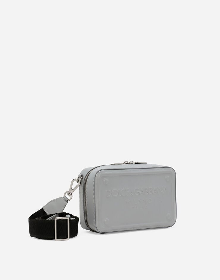Dolce & Gabbana حقيبة كروس بودي من جلد عجل رمادي BM7329AG218