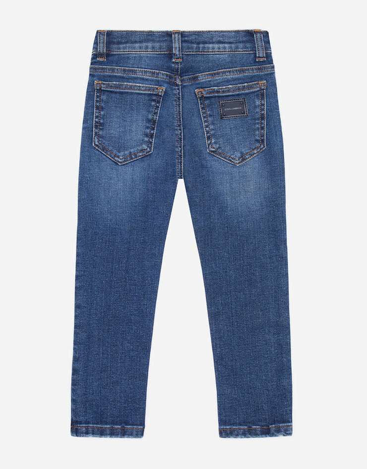 Dolce & Gabbana Dark blue slim-fit stretch jeans Blue L41F96LD725