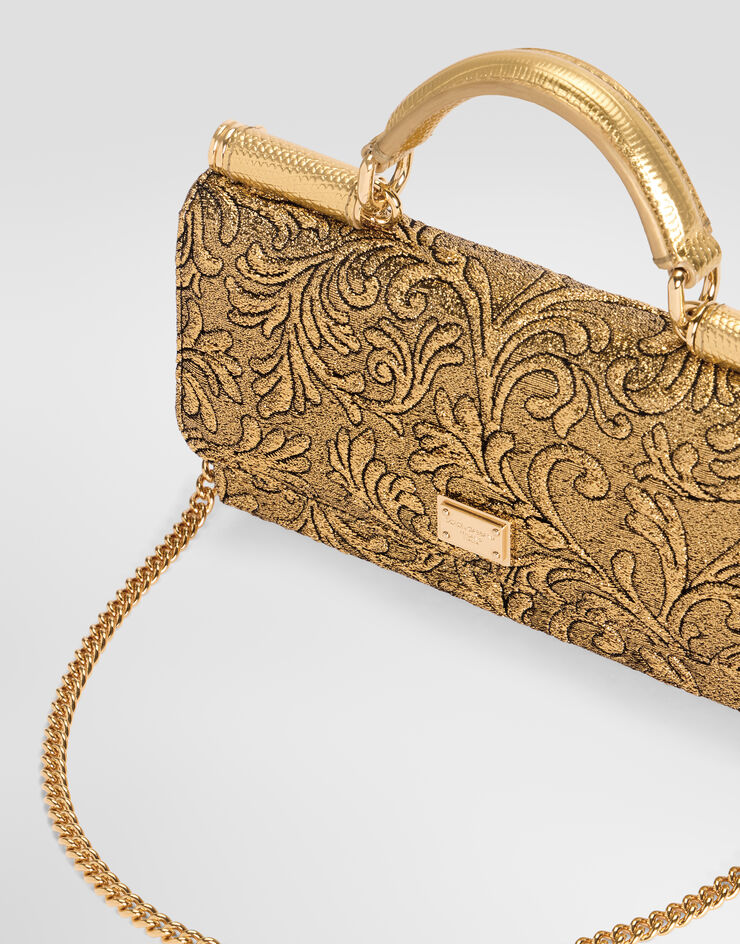 Dolce & Gabbana Phone bag in brocade Gold BI3280A0848