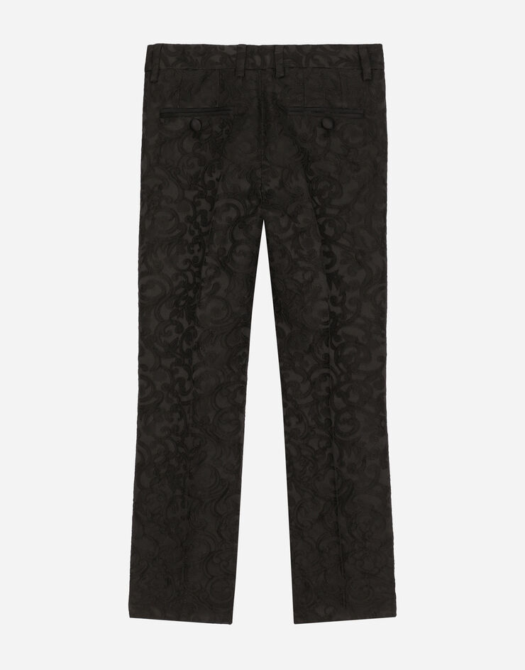Dolce & Gabbana Pantaloni classici in jacquard Nero L44P34FJRDI