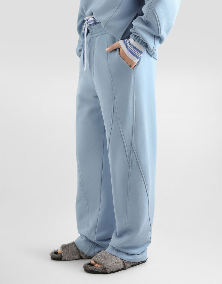 Dolce & Gabbana Treated jersey trousers Azure GP18EZG7P0W