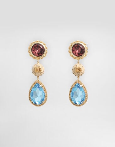 Dolce & Gabbana Pendientes de clip con pedrería Multicolor WER6R5W1111