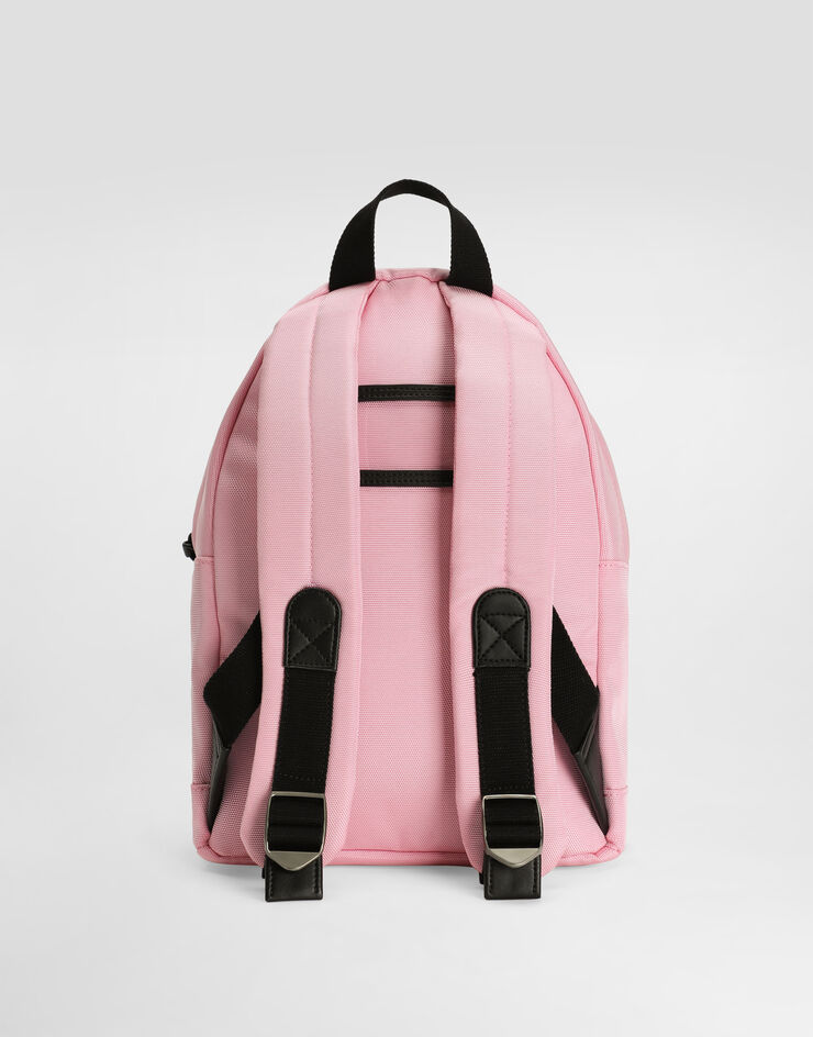 Dolce & Gabbana Nylon backpack with DG patch Pink EM0147AU927