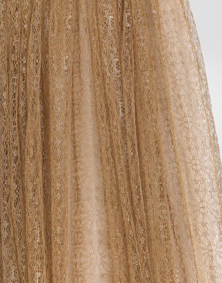 Dolce & Gabbana Lace skirt Gold L55I78G7PNC