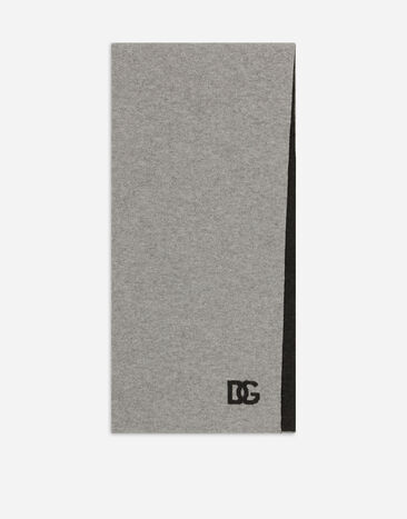 Dolce & Gabbana Cashmere scarf with DG logo Multicolor GQ260EG0WUE