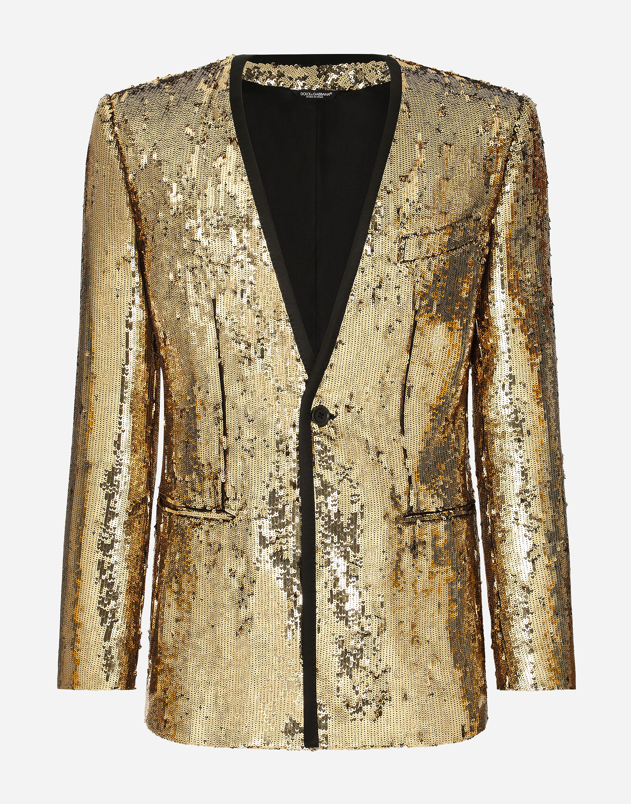 Dolce & Gabbana Sequined Sicilia-fit jacket Gold G2RE8THLMTJ