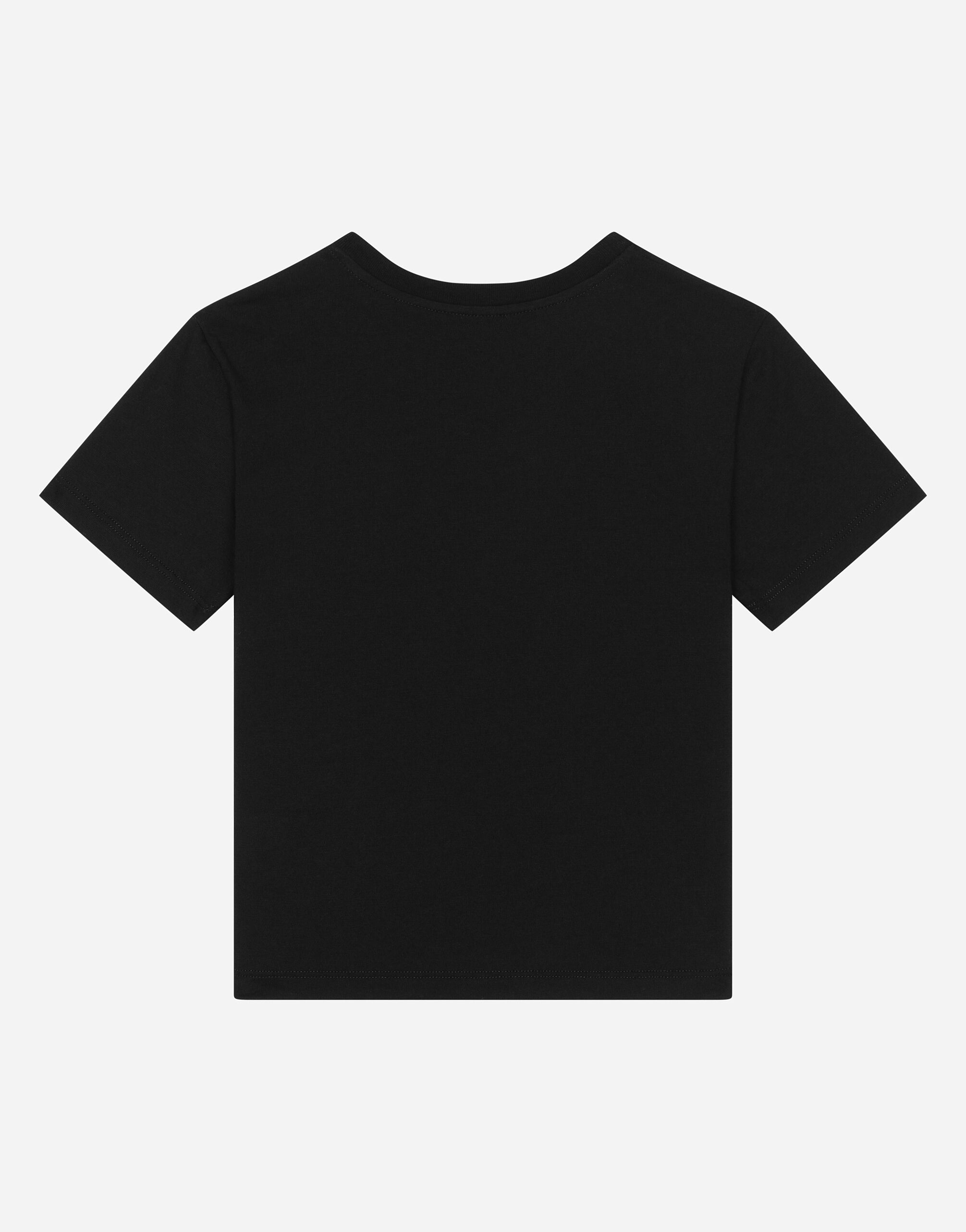 Blackのガールズ DGロゴ ジャージー Tシャツ | Dolce&Gabbana®