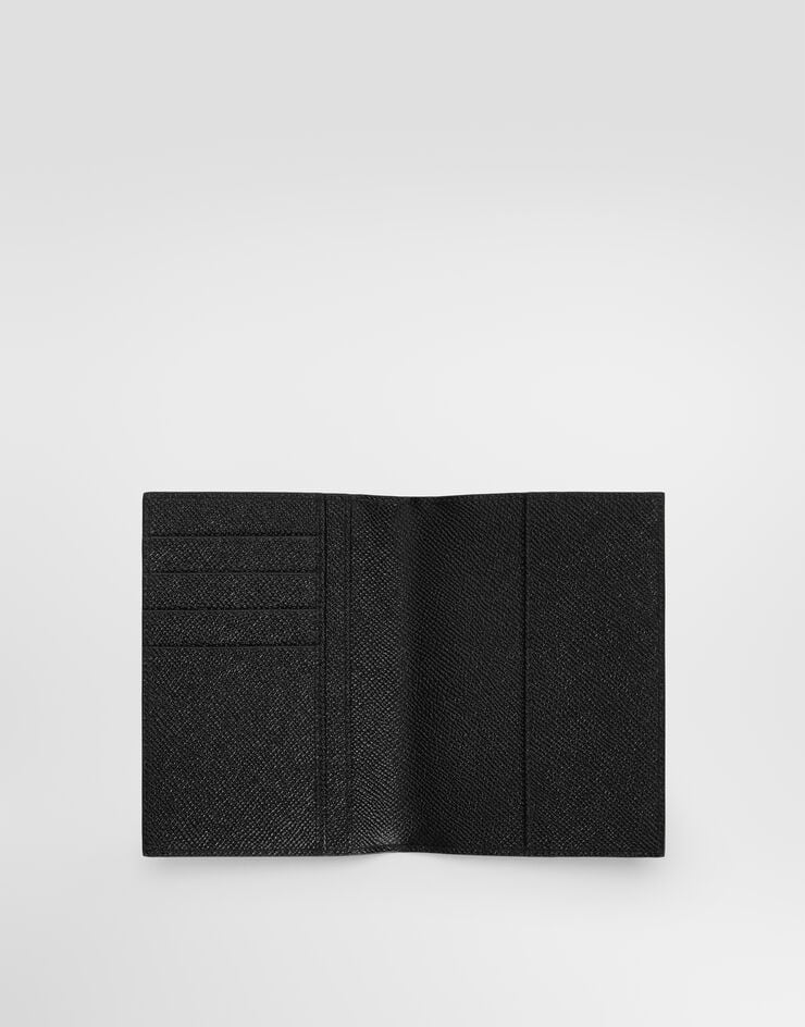 Dolce & Gabbana Calfskin passport holder with logo tag Dolce & Gabbana Calfskin passport holder with logo tag Black BP2215AG219