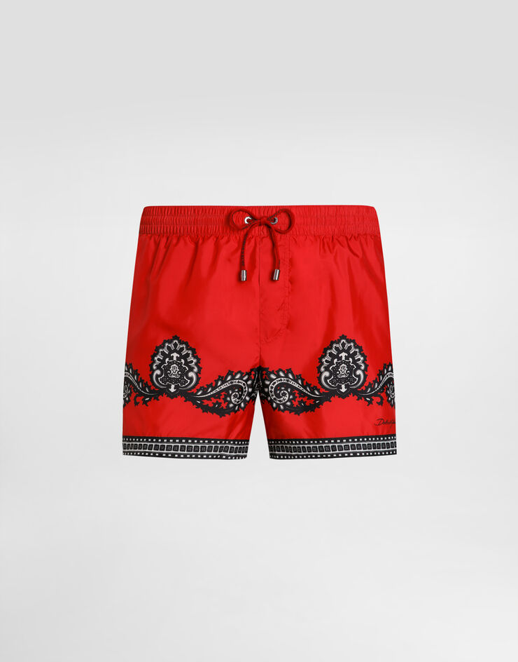 Dolce & Gabbana Bandana 印花短款平角沙滩裤 版画 M4F44TONR53
