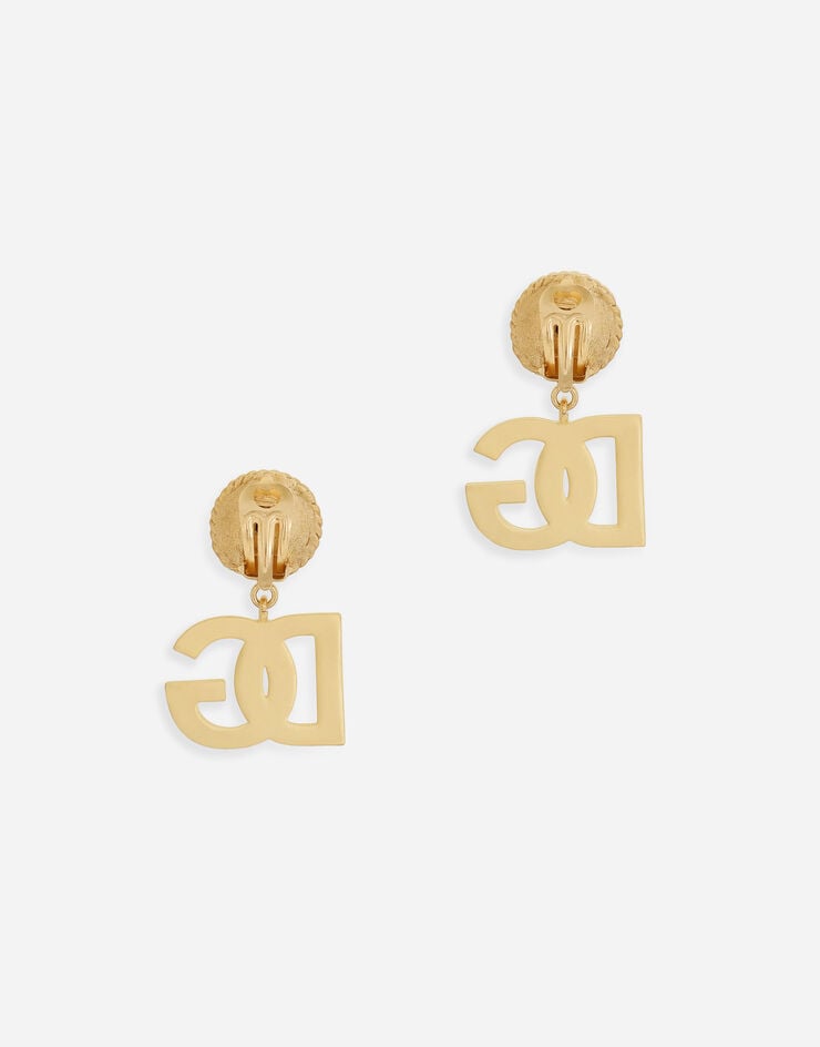 Dolce & Gabbana Earrings with rhinestones and DG logo Gold WEN6L3W1111