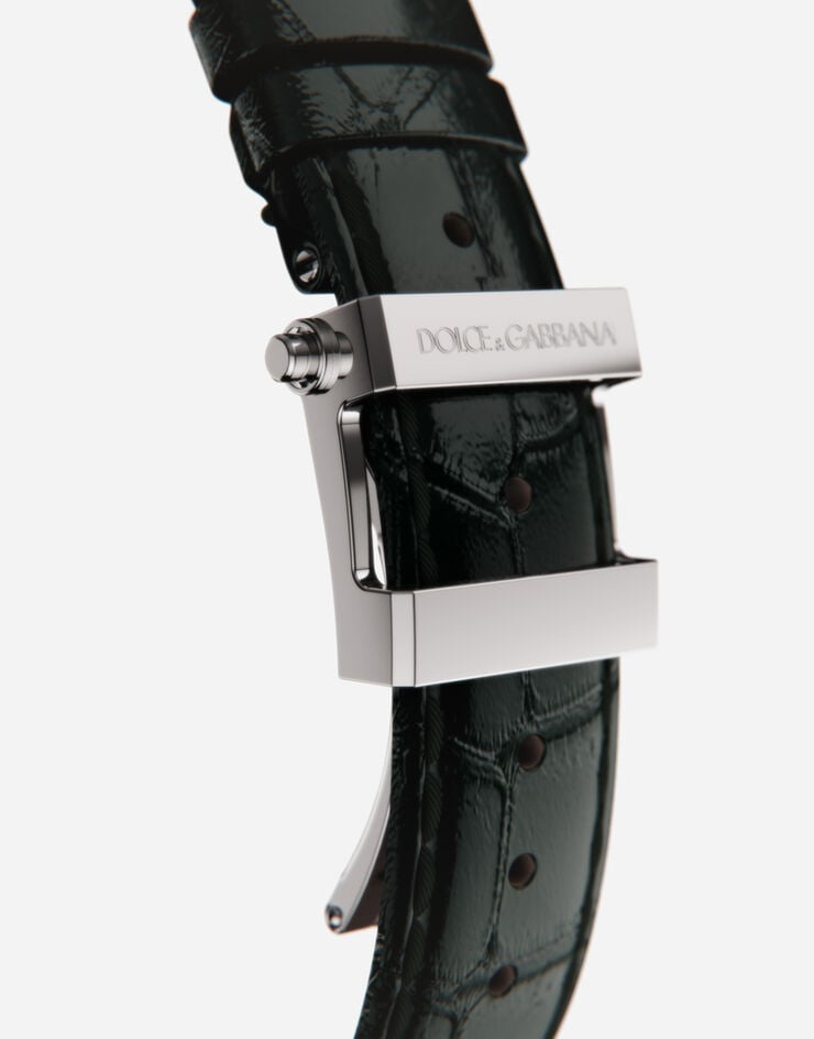 Dolce & Gabbana ساعة من الفولاذ والمليكيت أخضر WWFE1SWW062
