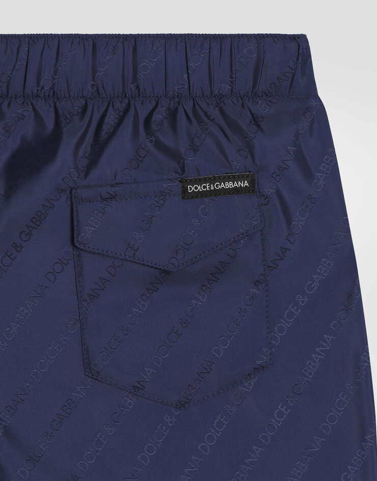 Dolce & Gabbana Logo-jacquard swim boxer shorts Dolce & Gabbana Logo-jacquard swim boxer shorts Blue L4J818FJSDF