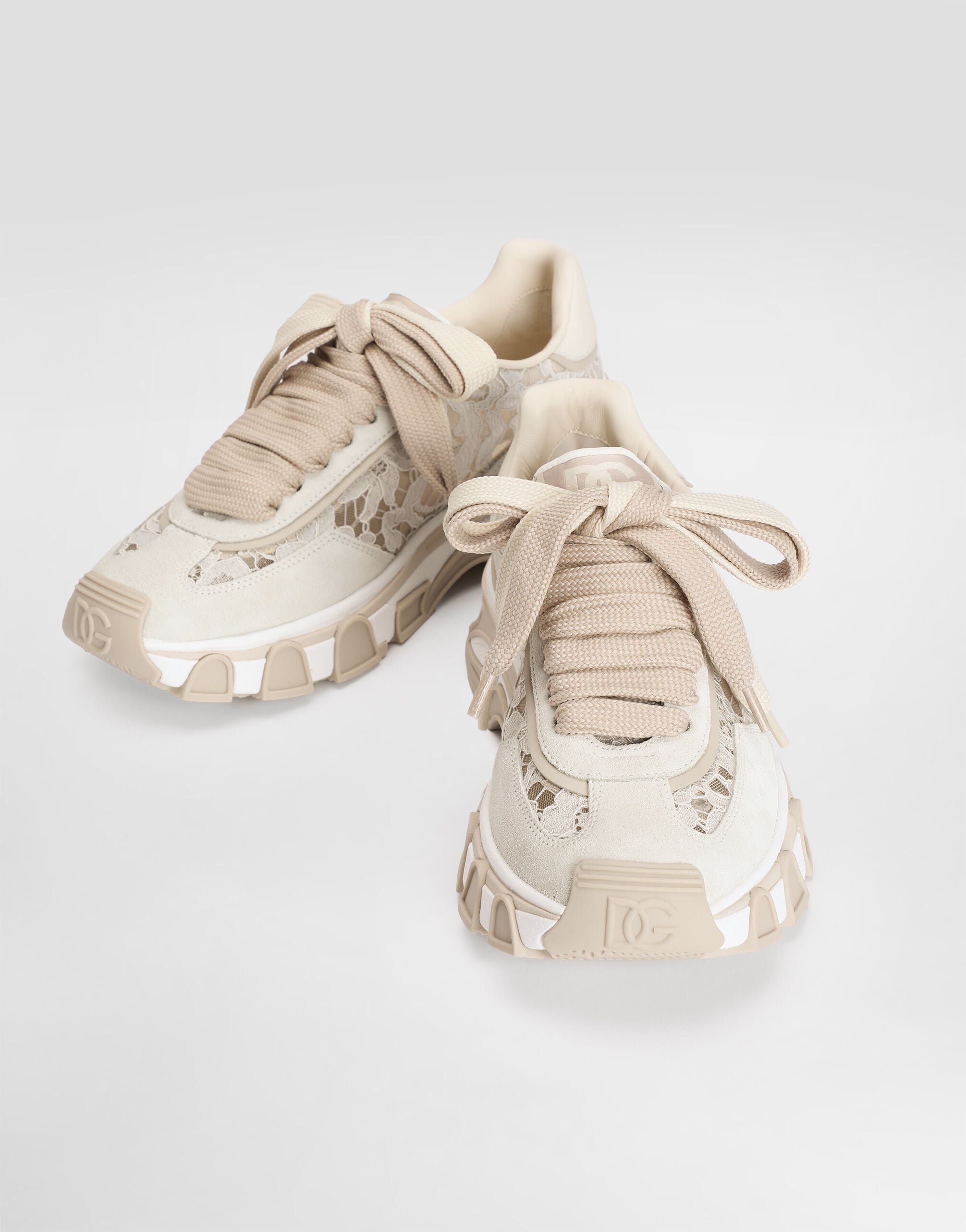 DG country road sneakers in lace in Cream for Women