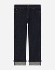 Dolce & Gabbana 5-pocket stretch denim jeans with logo tag Multicolor L4JPFNHS7KD