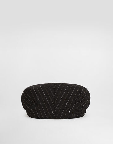 Dolce & Gabbana Pinstripe viscose flat cap Multicolor GH587AFBMFW