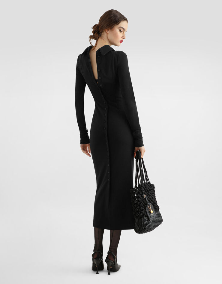 Dolce & Gabbana Wool jersey dress Black F632PTFUGVS