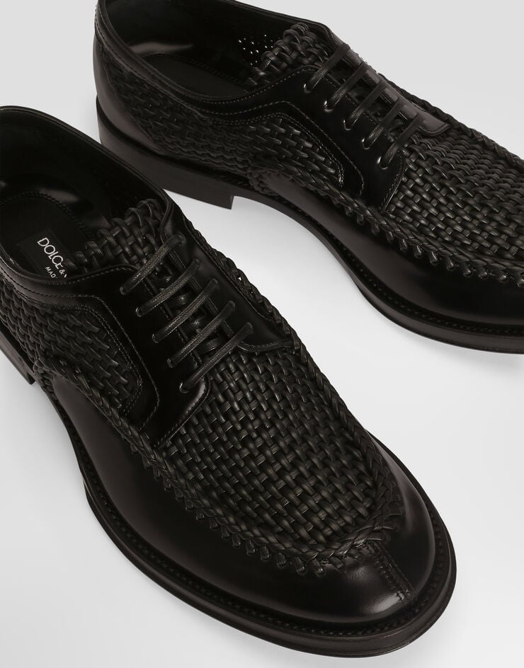 Dolce & Gabbana Woven derby shoes Dolce & Gabbana Woven derby shoes Black A10915A0790