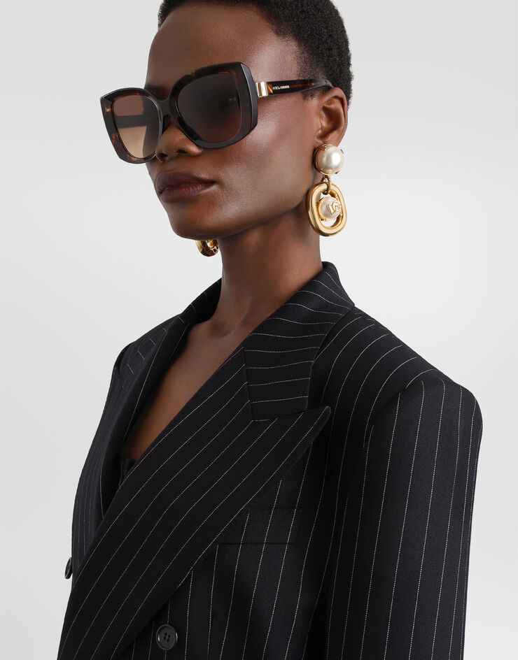 Dolce & Gabbana Linda double-breasted jacket in pinstripe wool Dolce & Gabbana Linda double-breasted jacket in pinstripe wool Multicolor F2JBPTFRBC0