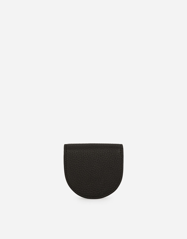 Dolce & Gabbana Monedero en piel de becerro con estampado de ciervo Negro BP3332A5326