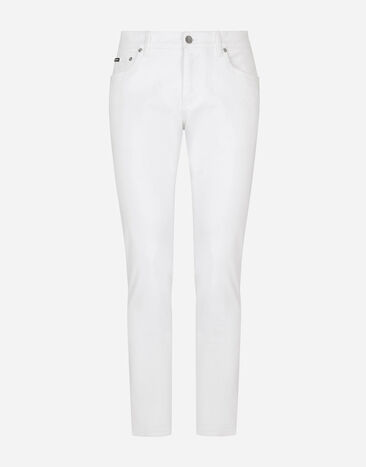 Dolce & Gabbana White slim-fit stretch jeans Multicolor G5JC8DG8GW6