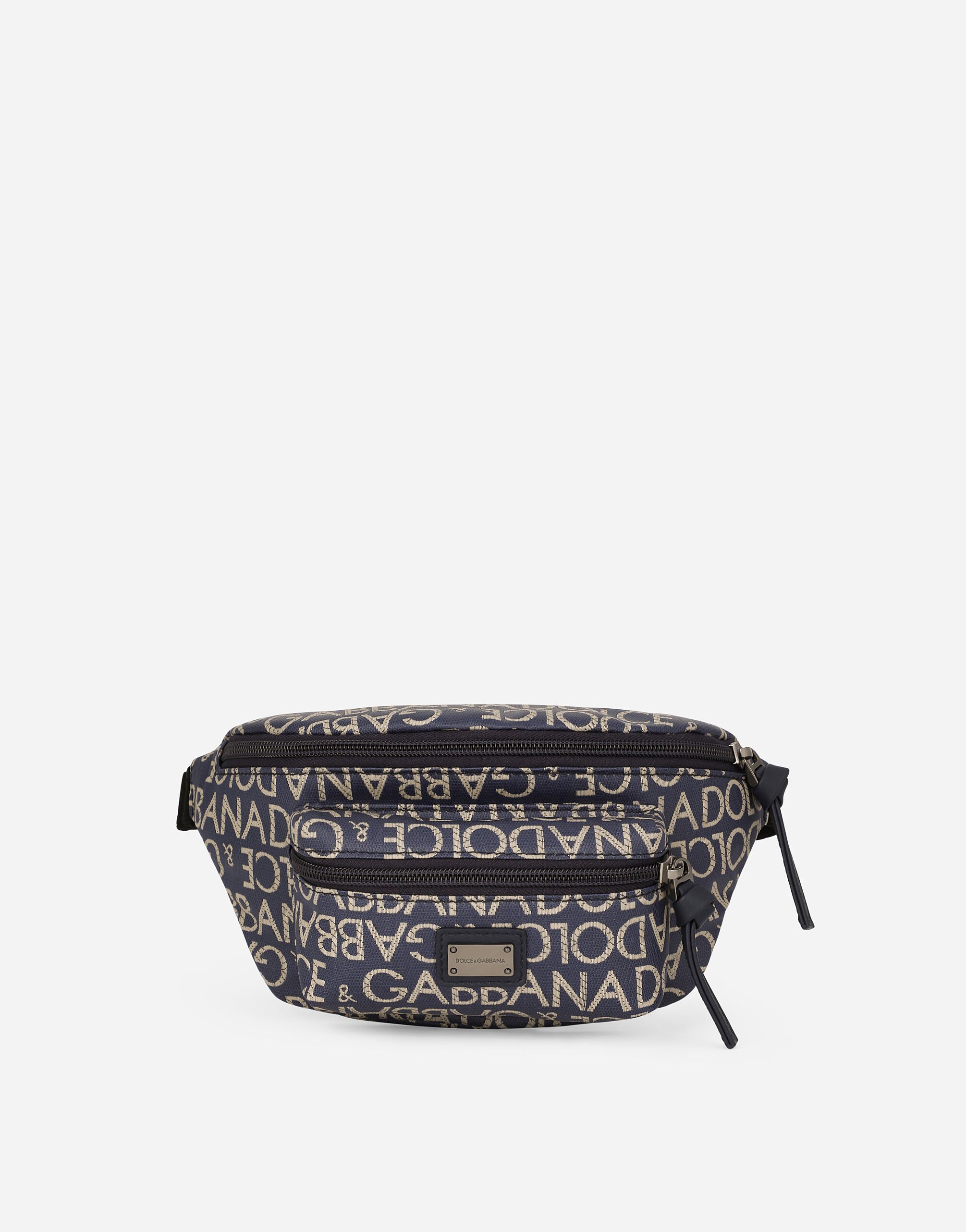 Dolce & Gabbana Coated jacquard belt bag Blue EC0076AS012