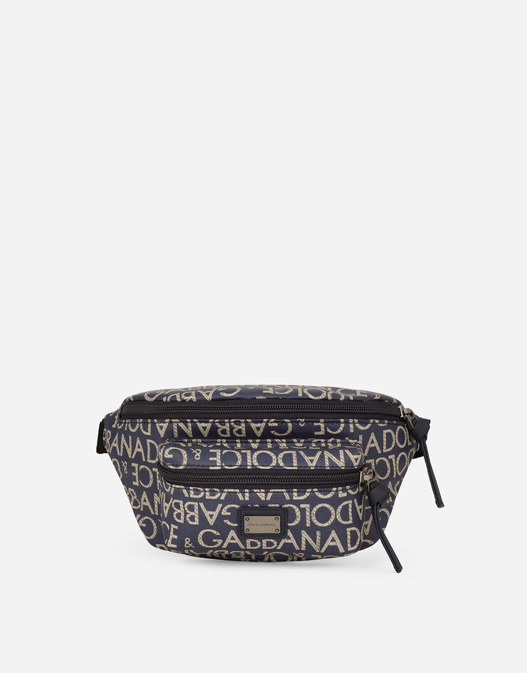 Dolce & Gabbana Coated jacquard belt bag Blue EM0103AJ705