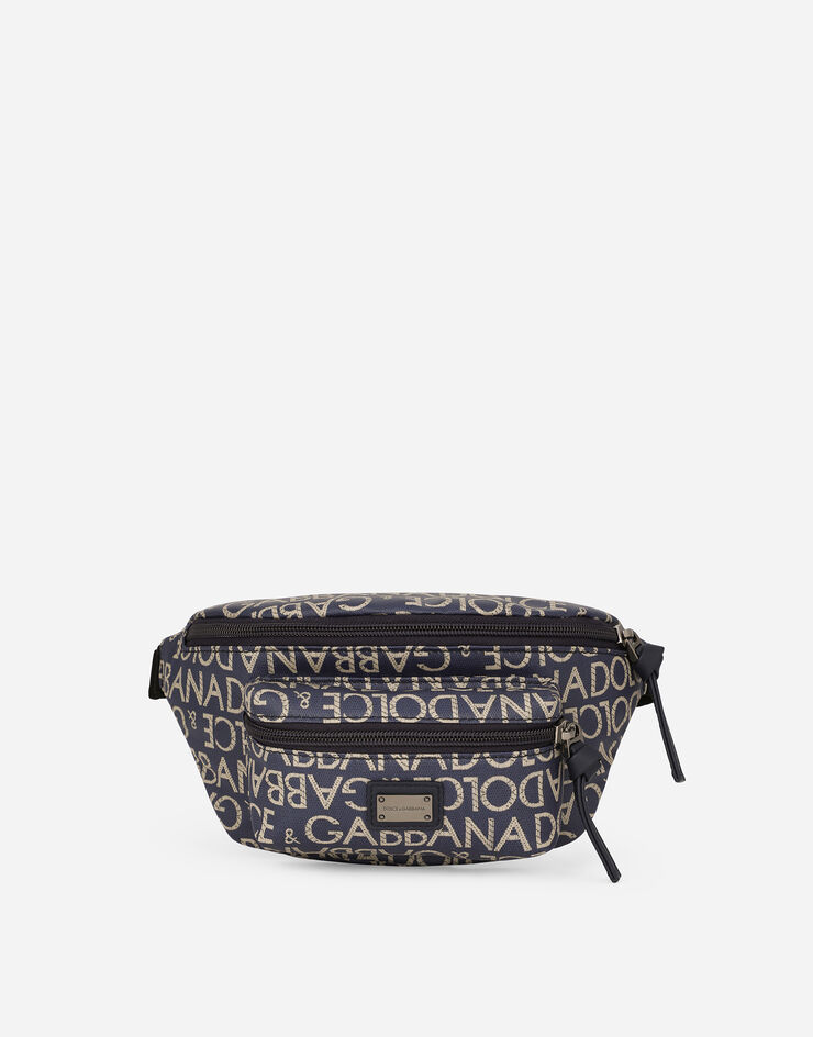 Dolce & Gabbana 코팅 자카드 벨트백 블루 EM0103AJ705