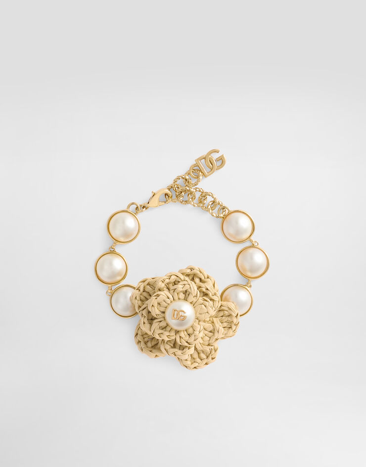 Dolce & Gabbana سوار زهور رافية ذهبي WBR6R1W1111