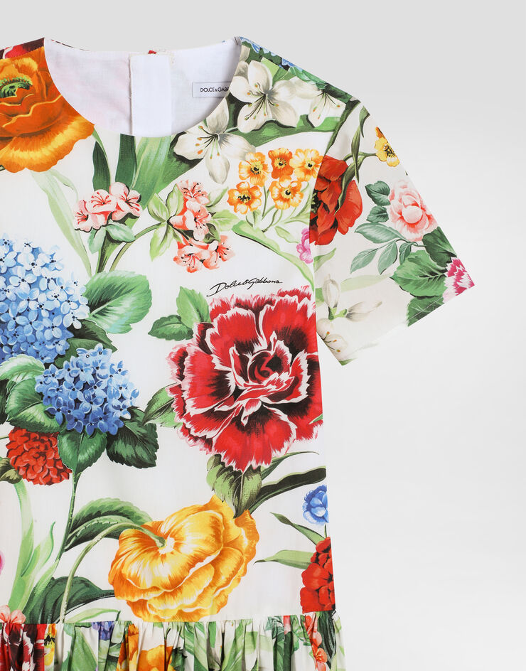 Dolce & Gabbana Poplin dress with floral print Print L53DX6HS5S5