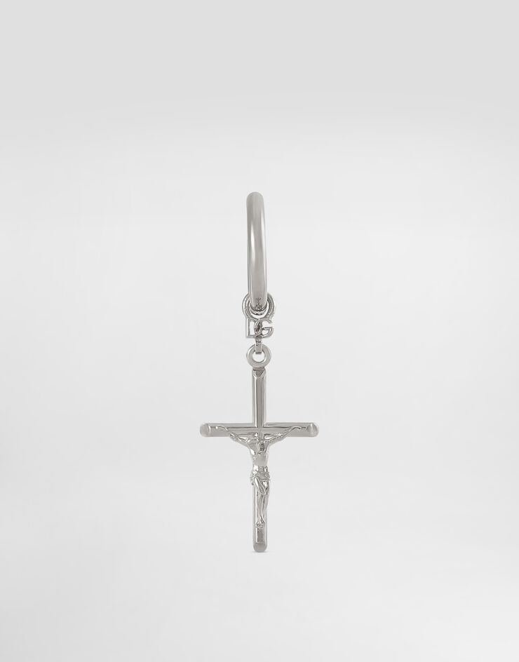Dolce & Gabbana Single stud earring with “DNA” cross Silver WEQ1D1W1111