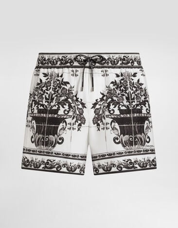Dolce & Gabbana Majolica-print short swim boxer shorts Multicolor M4F34TFIM6S