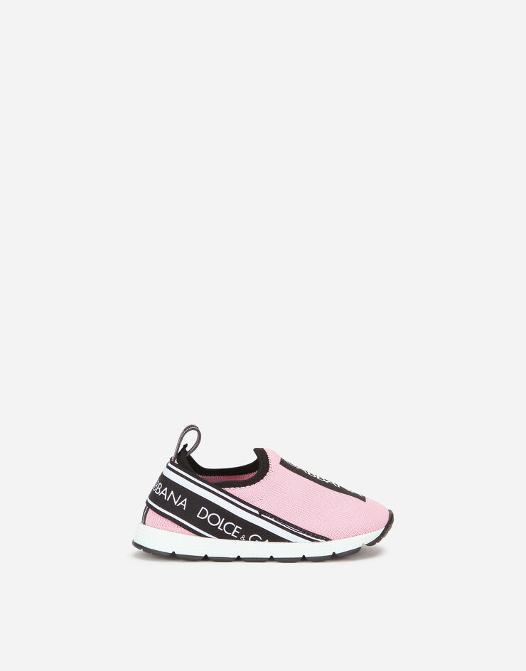 Dolce & Gabbana Sneakers slip on Sorrento logo tape Rosa DN0105AH677