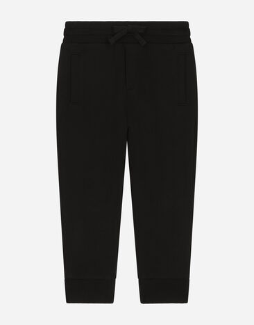 DolceGabbanaSpa Pantalón de chándal en punto con placa con logotipo Negro L4JPT0G7I2P
