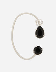 Dolce & Gabbana Single ear cuff with rhinestones and DG logo Black BJ0820AP599