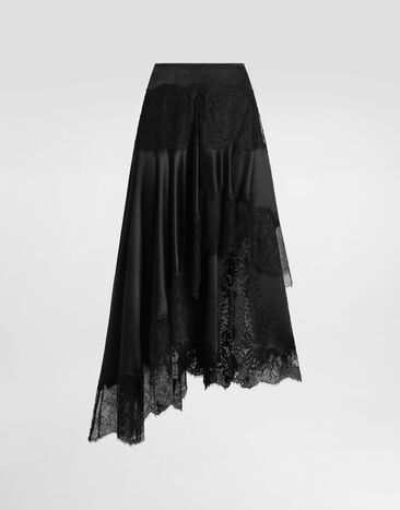 Dolce & Gabbana Falda en satén Negro F4DL0TFU1AU