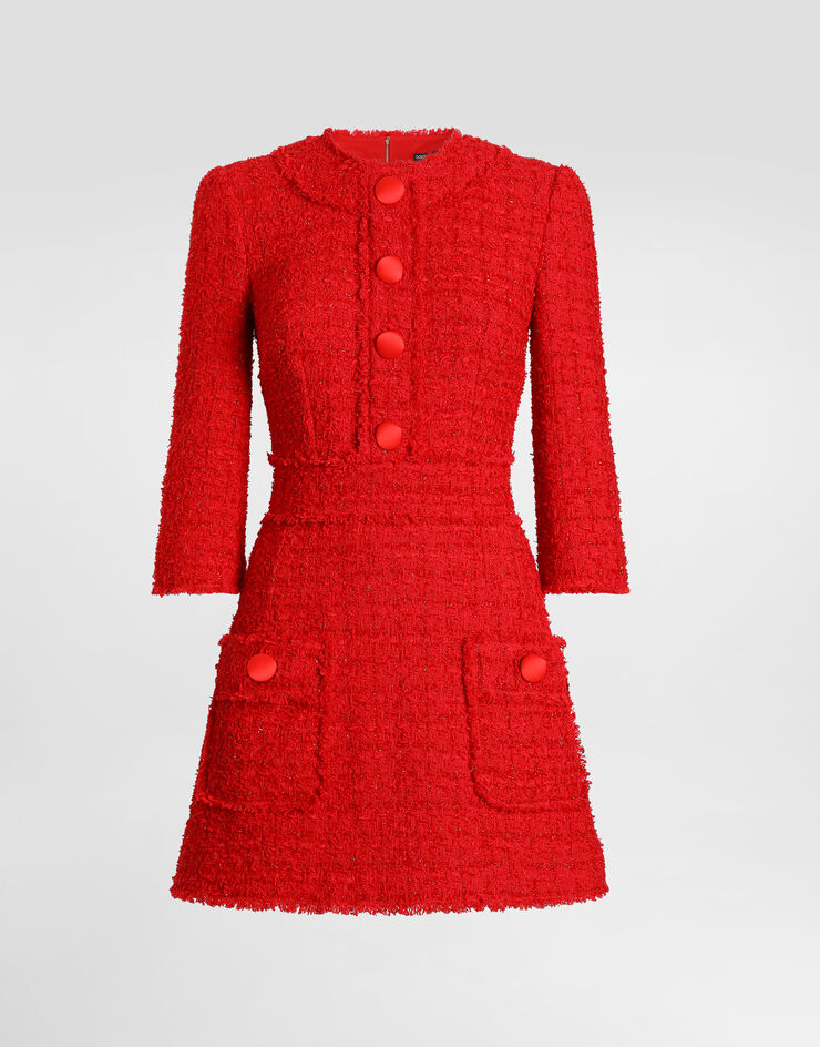 Dolce & Gabbana Short dress in rachel tweed Dolce & Gabbana Short dress in rachel tweed Red F622ATHJMRM