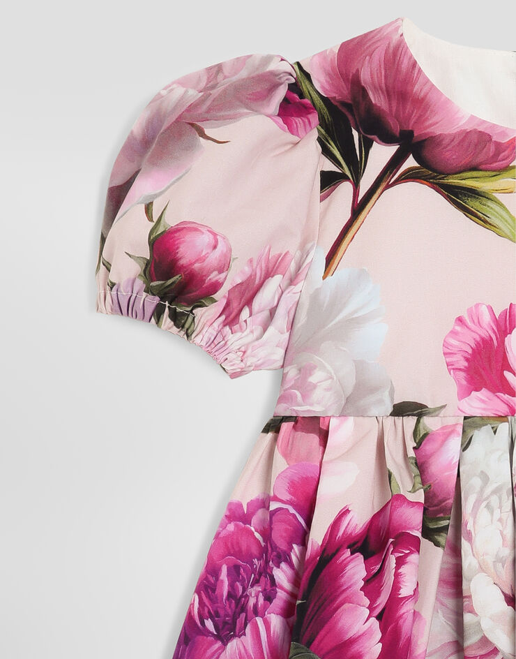 Dolce & Gabbana Peony-print poplin dress Dolce & Gabbana Peony-print poplin dress Multicolor L23DP2G7QZX