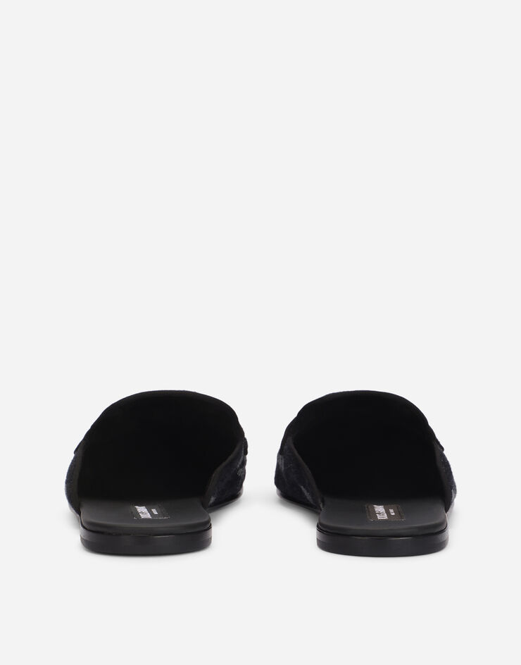 Dolce & Gabbana Denim slippers with logo Blue A80311AH438